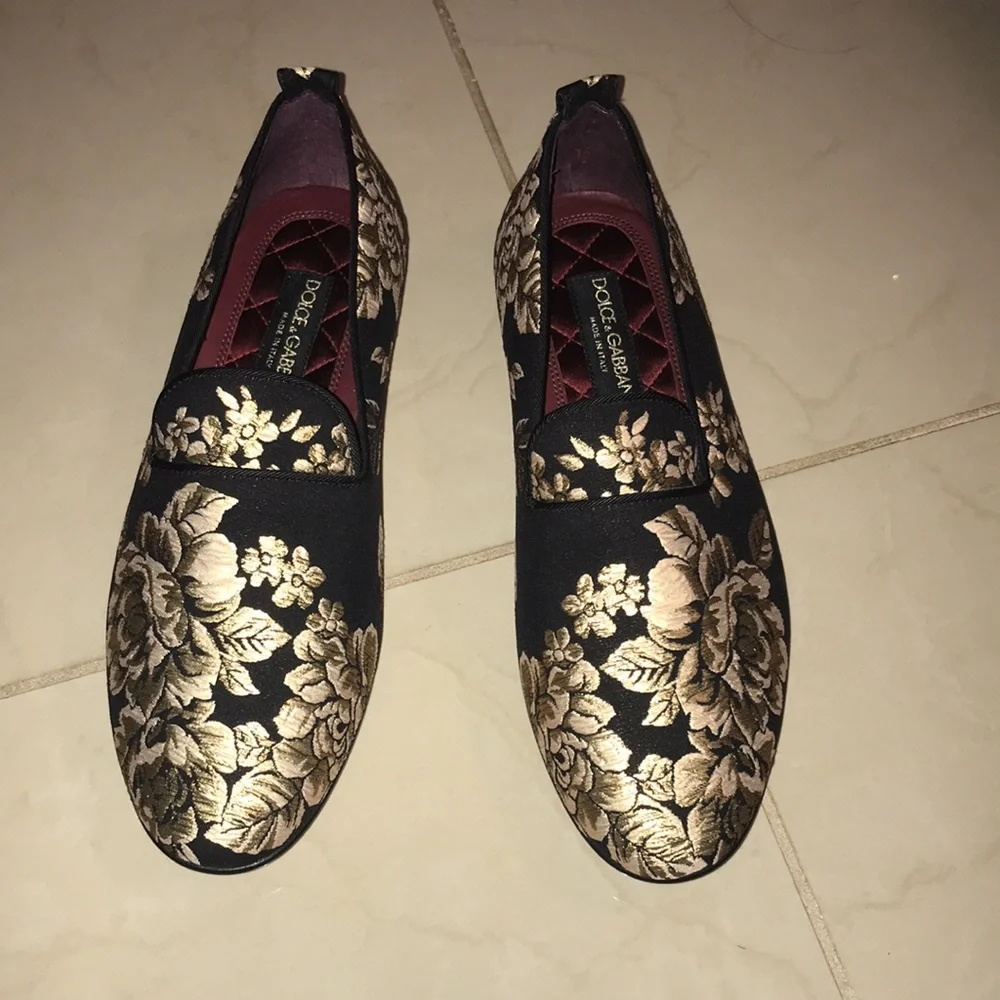 Dolce&Gabbana Authentic Embroidered Slip On Dress Shoes - Picture 3 of 14